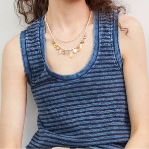 Anthropologie Pilcro Striped
Tank in XL Blue